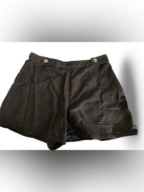 Joe Fresh Black Women's Casual Linen-Blend Shorts